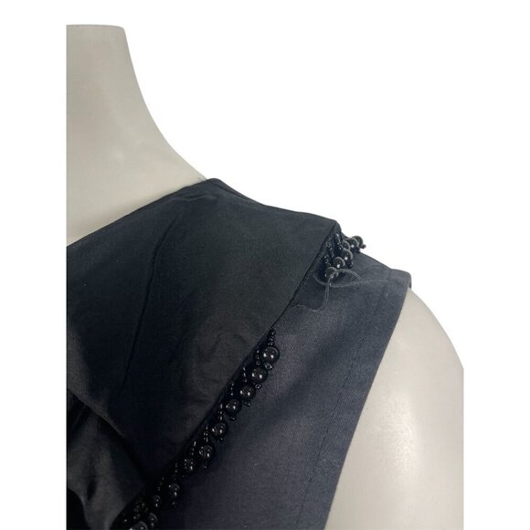 Rungolee Little Black Dress Small Beaded Pockets Zip Shift Cocktail - Picture 6 of 7